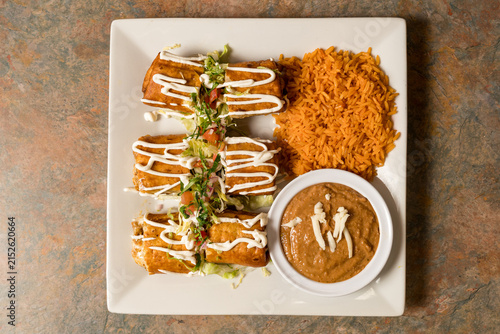 Chimichanga platter