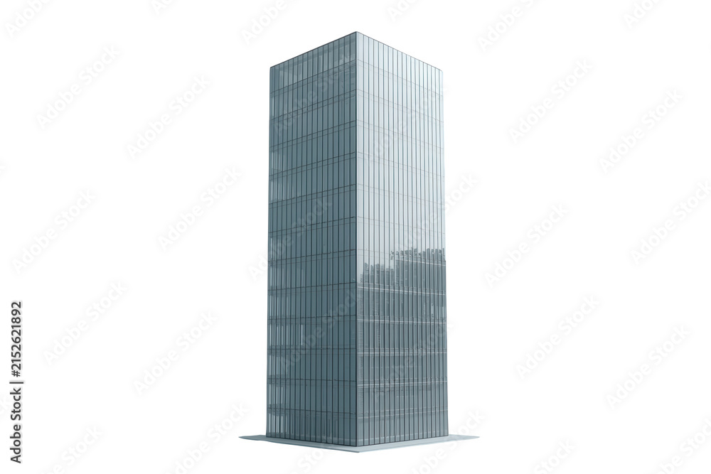 Fototapeta premium Modern reflective glass skyscraper tower