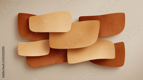 Modern minimalist abstract background with overlapping paper shapes