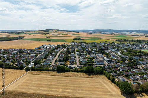 Drone aerial view of Limburg an der Lahn Linter, Limburg Weilburg district, Hesse, Germany