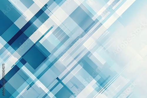 Geometric blue and white diagonal blocks