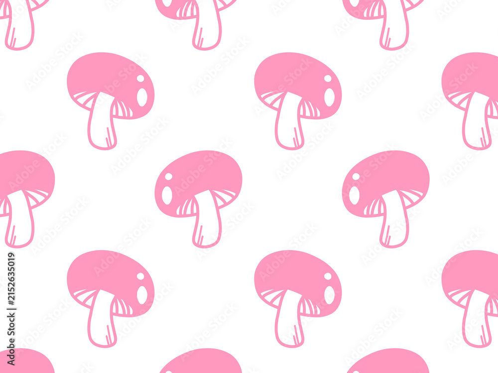 Obraz premium Shiitake mushroom background with scattered vegetables, pink