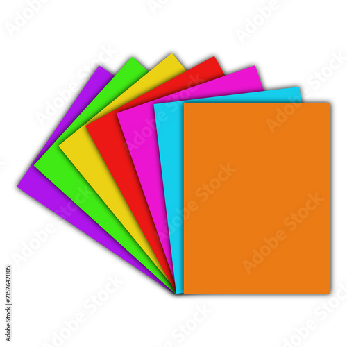 Colorful Paper Sheets Stack Stock Vector