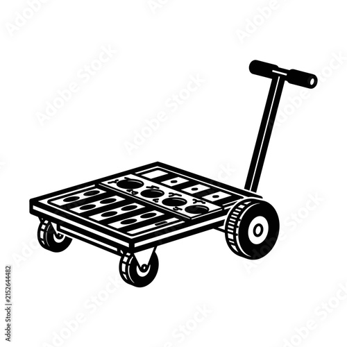 Heavy Duty Dolly Cart with Wheels and Handle.