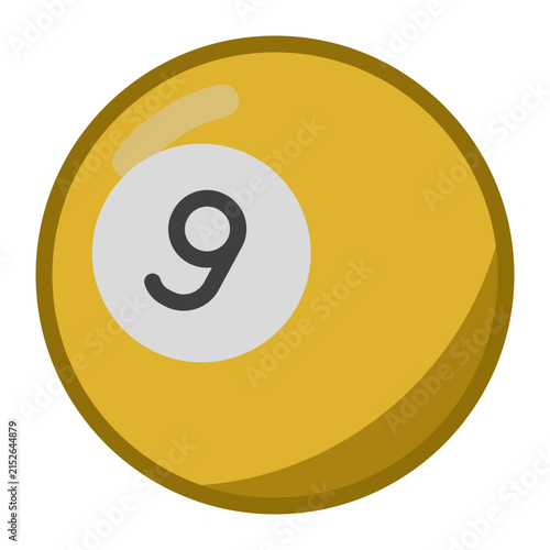 billiard ball nine yellow
