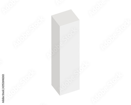 Tall Narrow Blank Packaging Box Mockup for Small Product Branding, Cosmetic Packaging, Retail Package Design and Product Presentation. png mockup