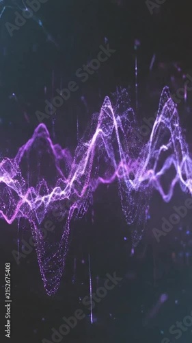Glowing purple digital sound wave abstract background