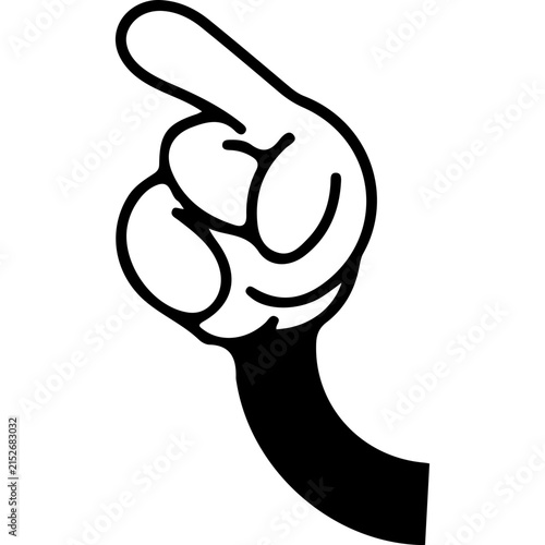Cartoon Retro Hand Character