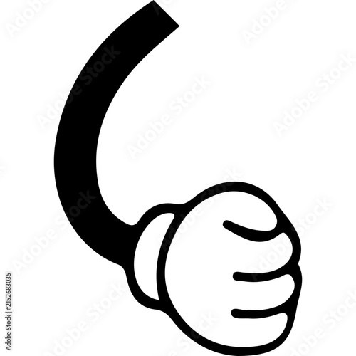 Cartoon Retro Hand Character