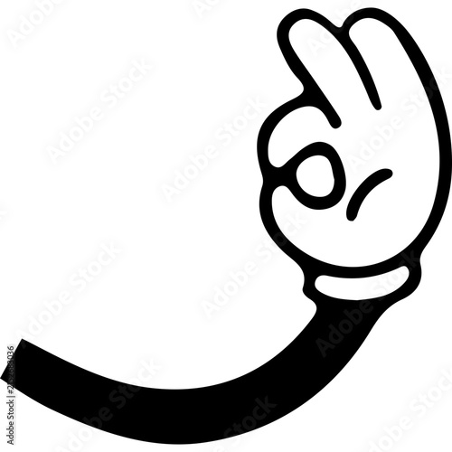 Cartoon Retro Hand Character