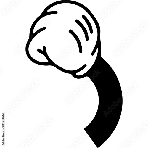 Cartoon Retro Hand Character