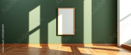 Minimalist room with sunlit wall
