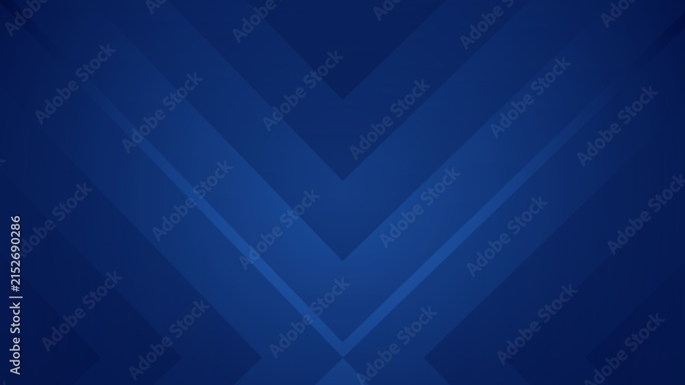 Obraz premium Dark blue abstract geometric background with layered V shapes creating a dramatic modern symmetrical design