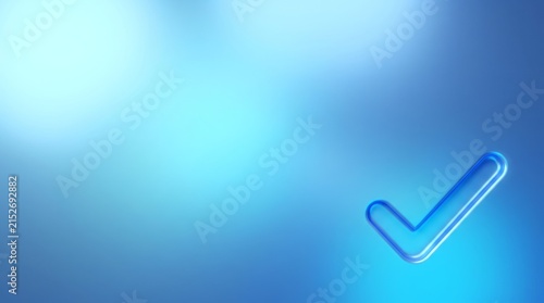 A blue checkmark symbol on a gradient background.