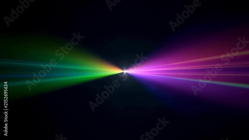 Colorful Light Spectrum with Rainbow Rays on Dark Abstract Background