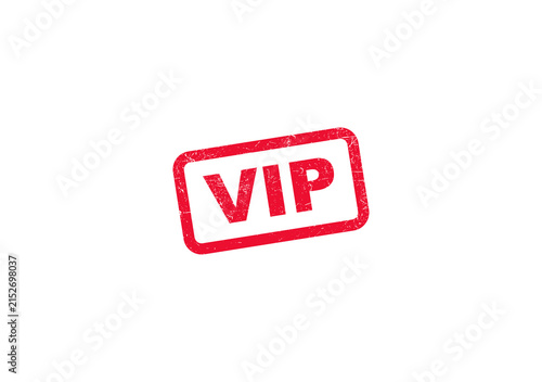 Red grunge vip rubber stamp icon with a rectangular frame for exclusive access isolated on transparent background