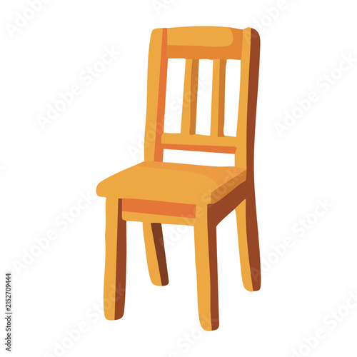 Wooden Dining Chair Furniture Icon