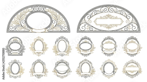 Ornate Vintage Frames and Borders Collection, Isolated