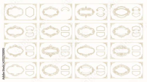 Ornate Vintage Frames and Corners Set - Decorative Design Elements