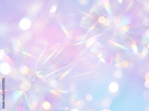 Abstract holographic prism light refraction and bokeh background with abstract holographic refraction