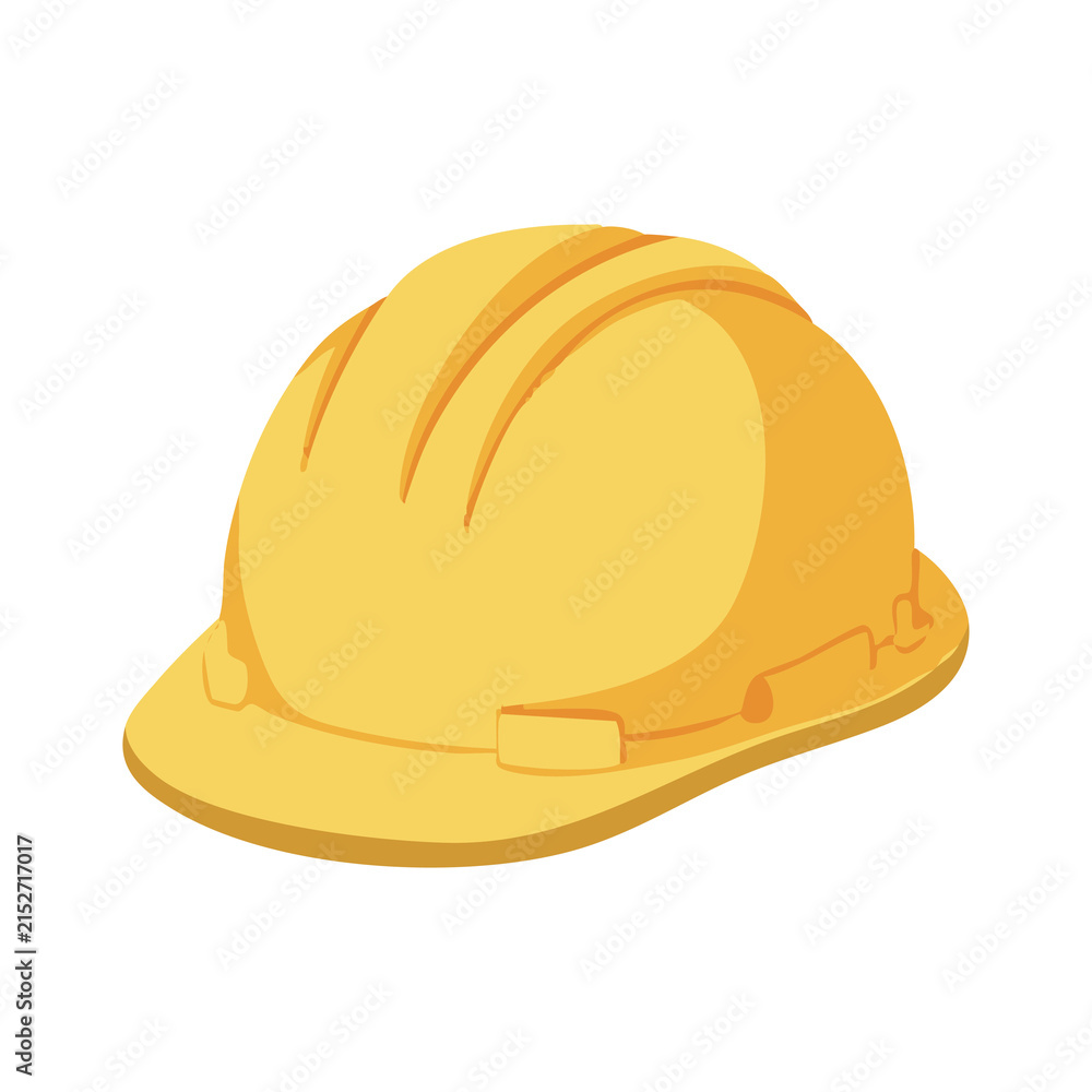 Fototapeta premium Yellow Safety Helmet Construction Icon
