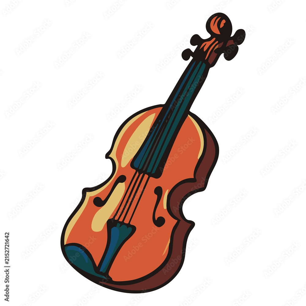 Fototapeta premium Classic Violin Instrument Illustration