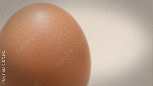 smooth brown egg curve on neutral gradient background