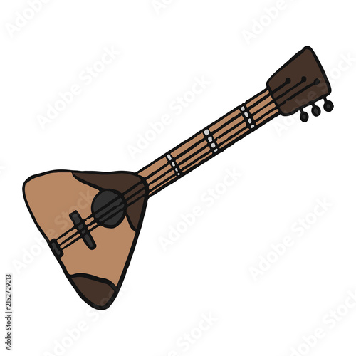 Canvastavla Png Russian Balalaika instrument sticker, transparent background