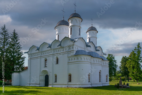 Cathedral of the Position of the Robe of the Mother of God on the territory of the Deposition of the Robe (Rizopolozhensky) Monastery on a sunny summer day, Suzdal, Vladimir region, Russia