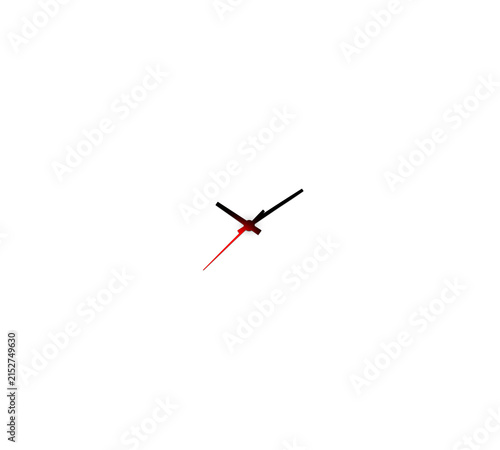 Fotografie Modern Minimalist Clock Hands Graphic