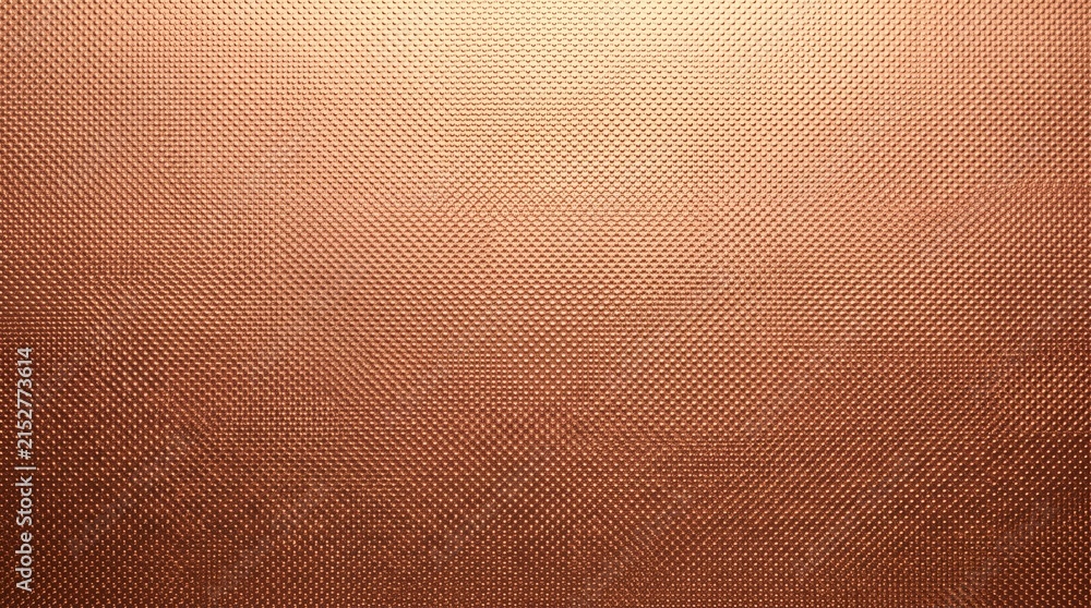 Obraz premium Copper metal texture background with dotted pattern and light reflection
