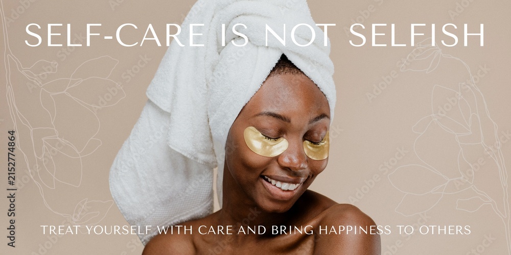 Obraz premium Self-care beauty Twitter post template