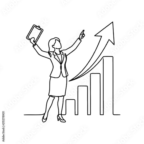 businessman with graph