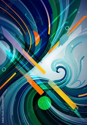 Echoes of Energy: A Swirl of Vibrant Abstraction