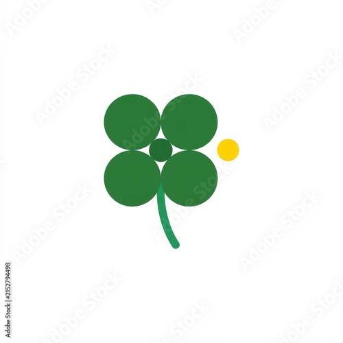 Minimalist four leaf clover icon