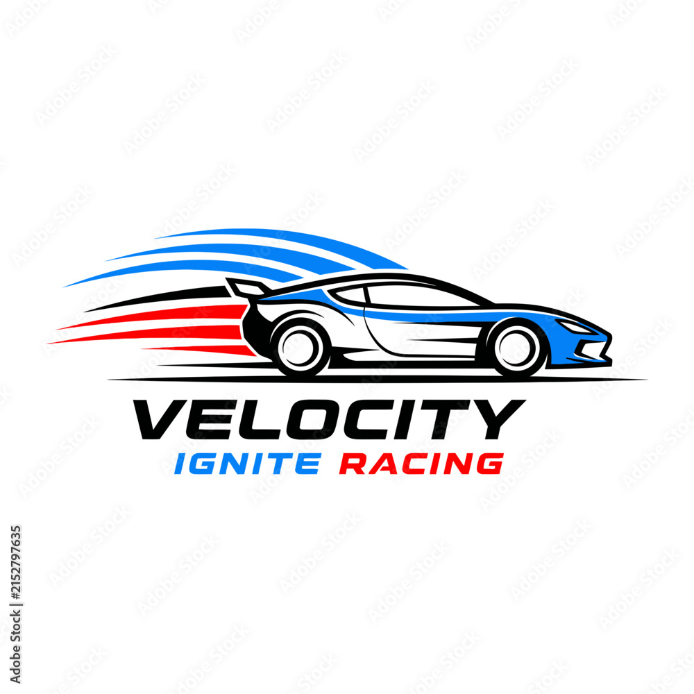 Fototapeta premium Velocity Ignite Racing Car Logo