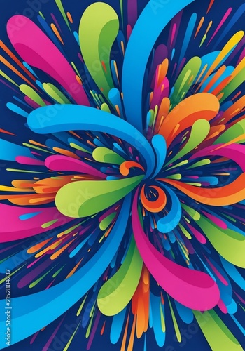 Chromatic Cascade: An Explosion of Joyful Form