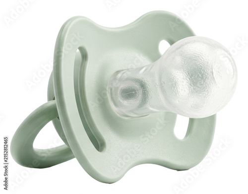 Принти на полотні Sage Green Baby Pacifier Isolated on White Background