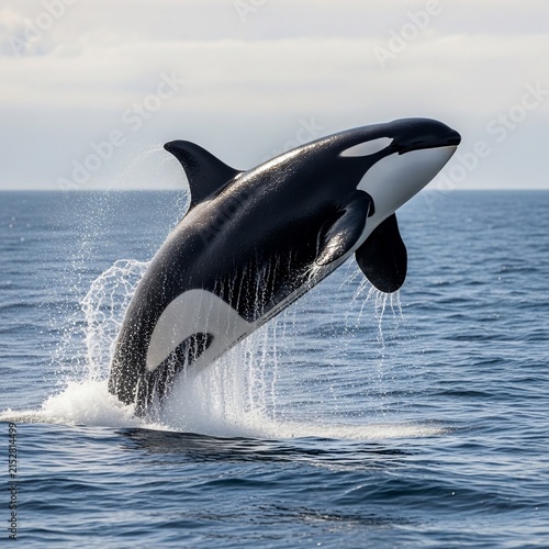 Ocean's Apex Leap: A Midnight Hunter's Ascent