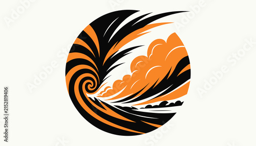 abstract swirling storm clouds