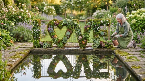 floral love sign
