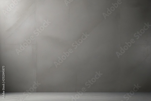 Minimalist view of smooth gray concrete wall with subtle panel lines and diagonal seams, matte finish and soft tonal variations creating modern industrial style.