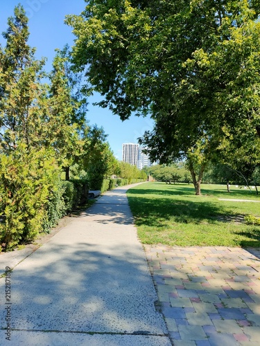 Zhuravlevka Park in the city of Kharkiv, Ukraine, is a beautiful park by the river.