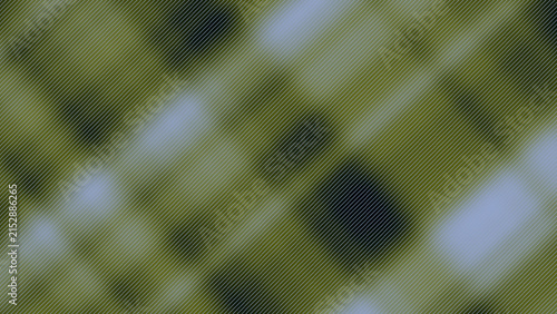 Diagonal line pattern overlaying blurred olive and grey shapes
