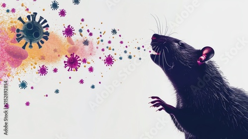 Rat representing disease and contagion dynamics.