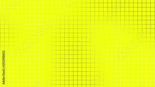 Pulsating Yellow Grid Pattern Expanding and Contracting Seamless Loop