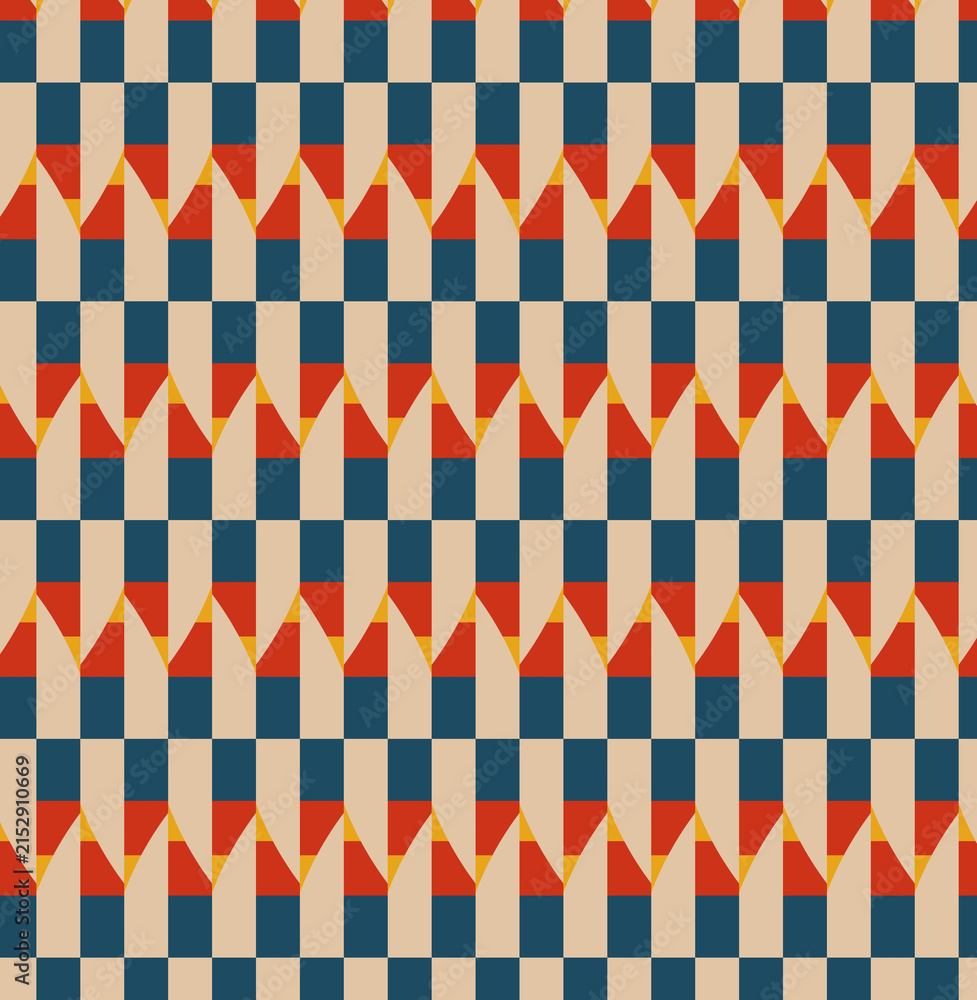 Obraz premium abstract retro geometric shapes pattern