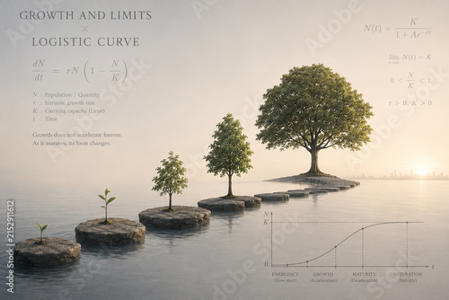 Tree Growth Stages Following An S Curve Toward Maturity