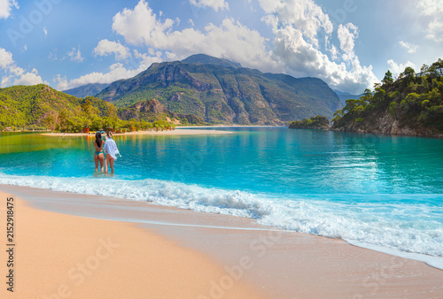 фотографія Panoramic view of Oludeniz Beach And Blue Lagoon, Oludeniz (Ölüdeniz) beach is b