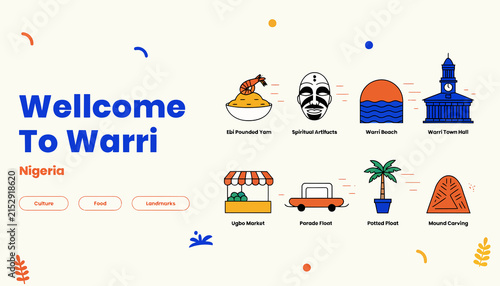 Welcome To Warri, Nigeria - Cultural Icons and Attractions Illustrated